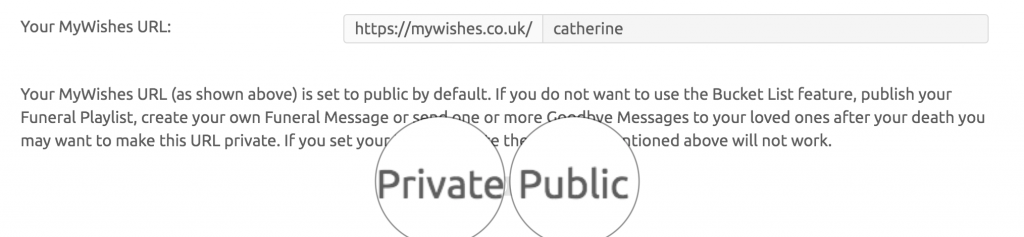 MyWishes public or Private